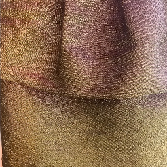 Gold Ruffled Mini Dress - Picture 2 of 2